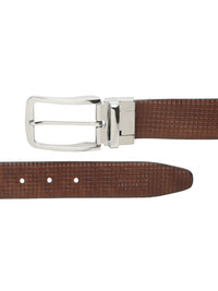 Teakwood Leathers Men Textured Leather Reversible Formal Belt