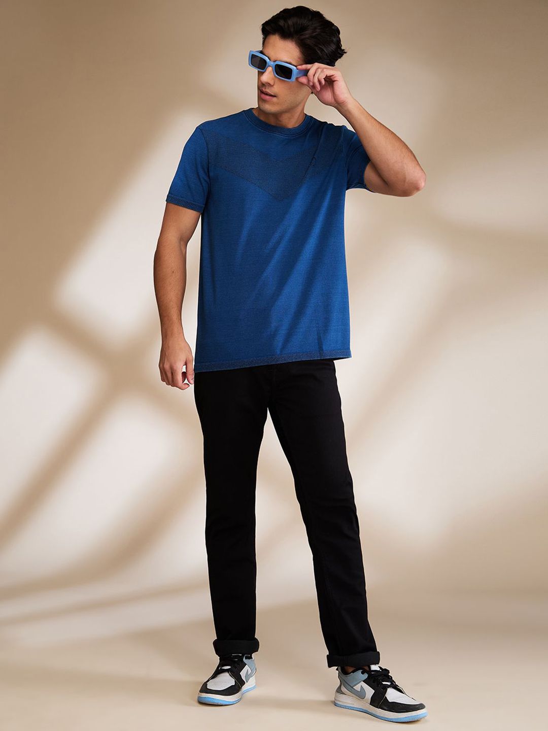 Being Human Men Solid Round Neck Cotton T-shirt