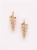 DressBerry Gold-Plated Contemporary Stone Studded Drop Earrings
