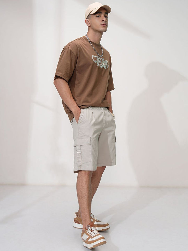 HIGHLANDER Men Cotton Regular Fit Cargo Shorts