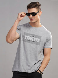 ADRO Typography Printed Round Neck Cotton T-shirt