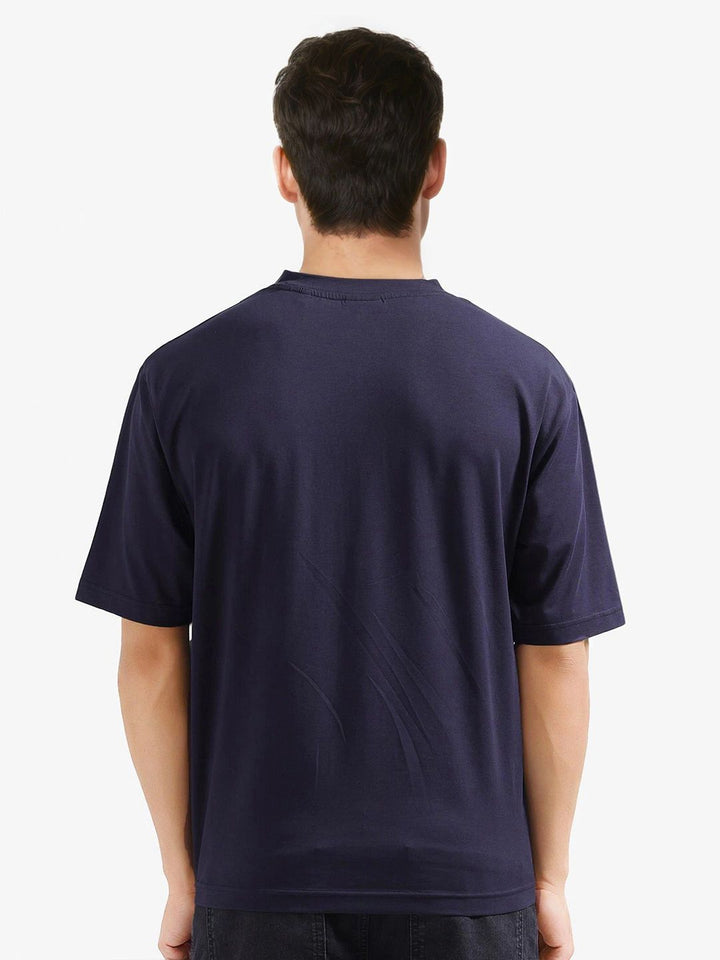 RARE RABBIT Men Graphic Printed Round Neck Cotton Relaxed Fit T-shirt
