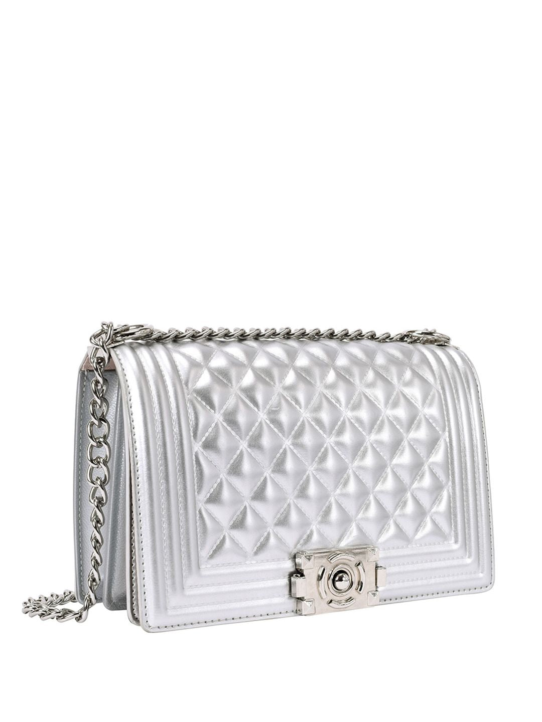 Lino Perros Structured Sling Bag with Quilted Detail