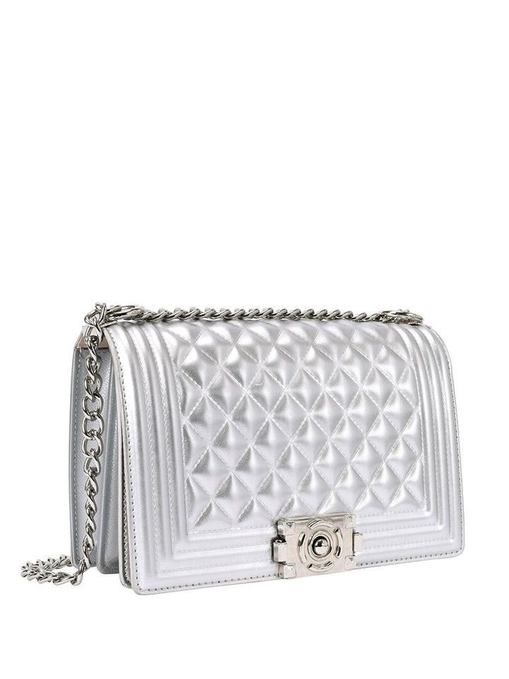 Lino Perros Structured Sling Bag with Quilted Detail