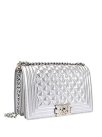 Lino Perros Structured Sling Bag with Quilted Detail