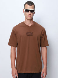 Bewakoof Men Printed V-Neck T-shirt