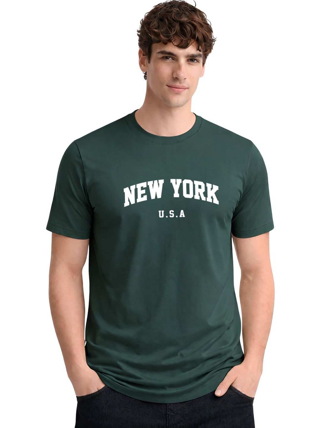 ADRO Men Typography Printed T-shirt