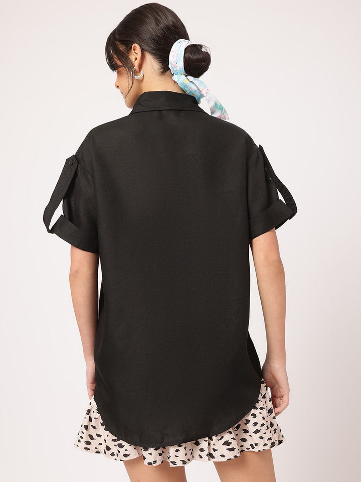 DressBerry Roll-Up Sleeves Oversized Shirt