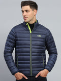 Monte Carlo Men Mock Collar Solid Casual Puffer Jacket