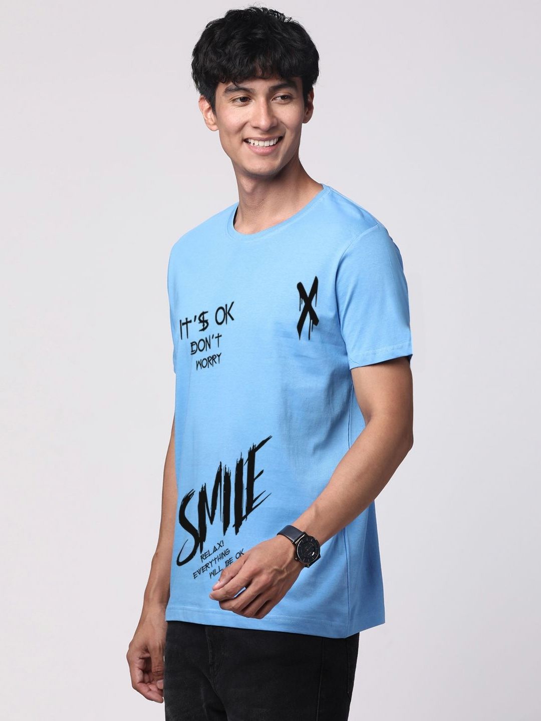 ADRO Men Graphic Printed Round Neck Cotton T-shirt