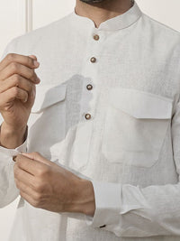 VASTRAMAY Men Regular Mandarin Collar Kurta with Trousers
