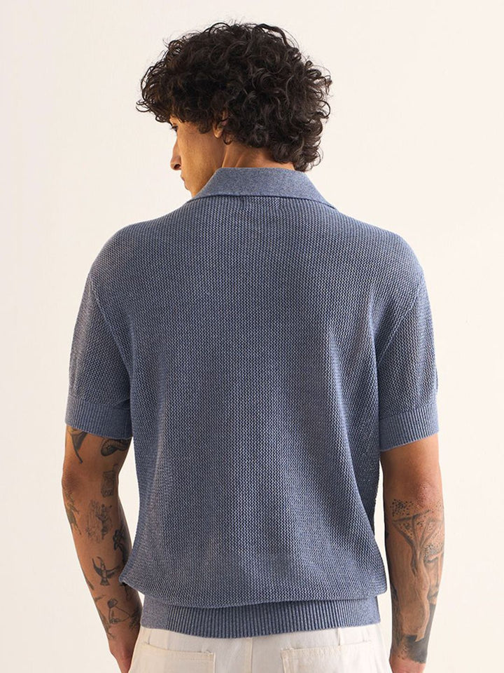 THE BEAR HOUSE Men Polo Collar Slim Fit T-shirt