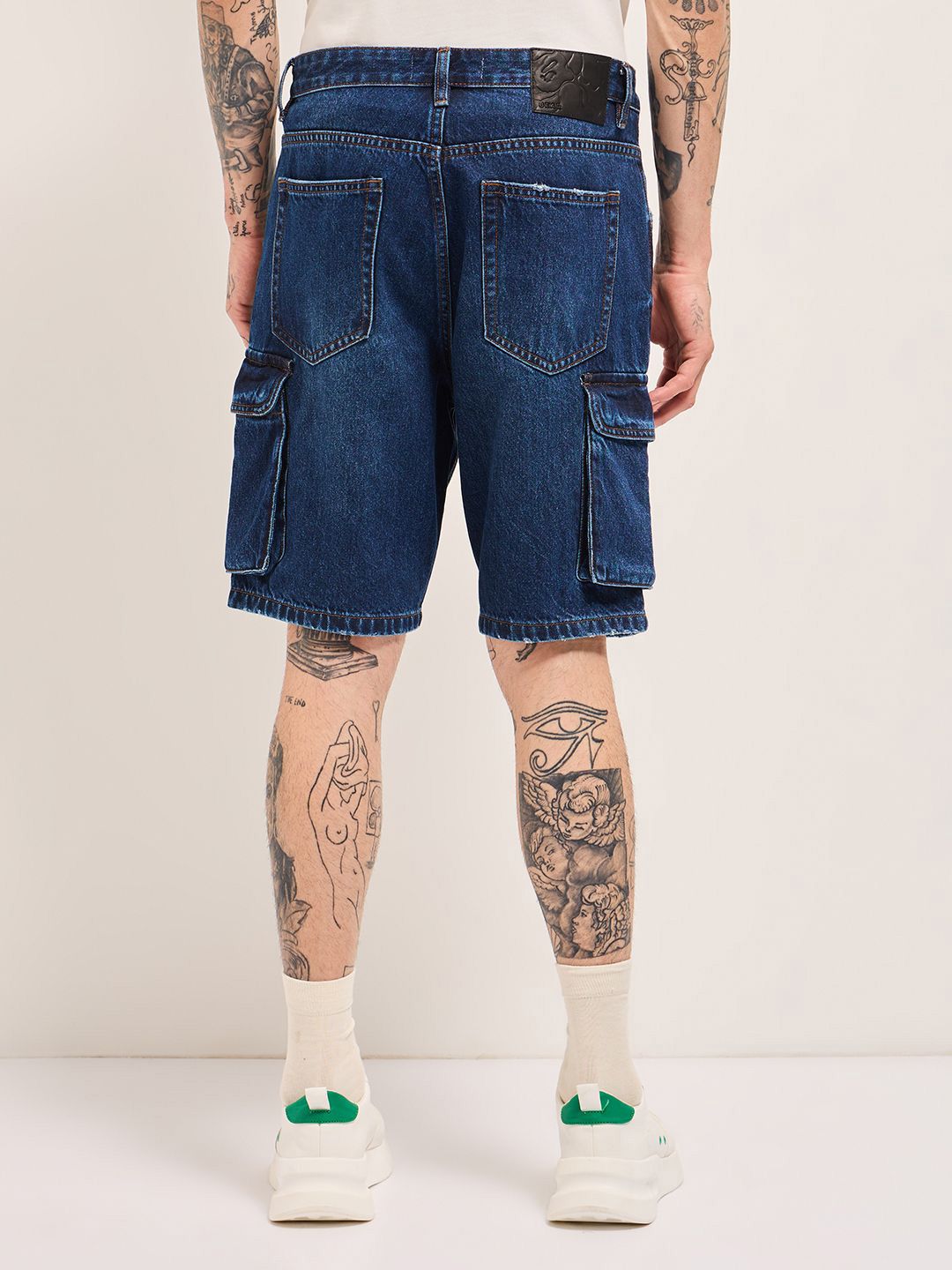 THE BEAR HOUSE Men Loose Fit Outdoor Denim Shorts