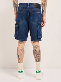 THE BEAR HOUSE Men Loose Fit Outdoor Denim Shorts
