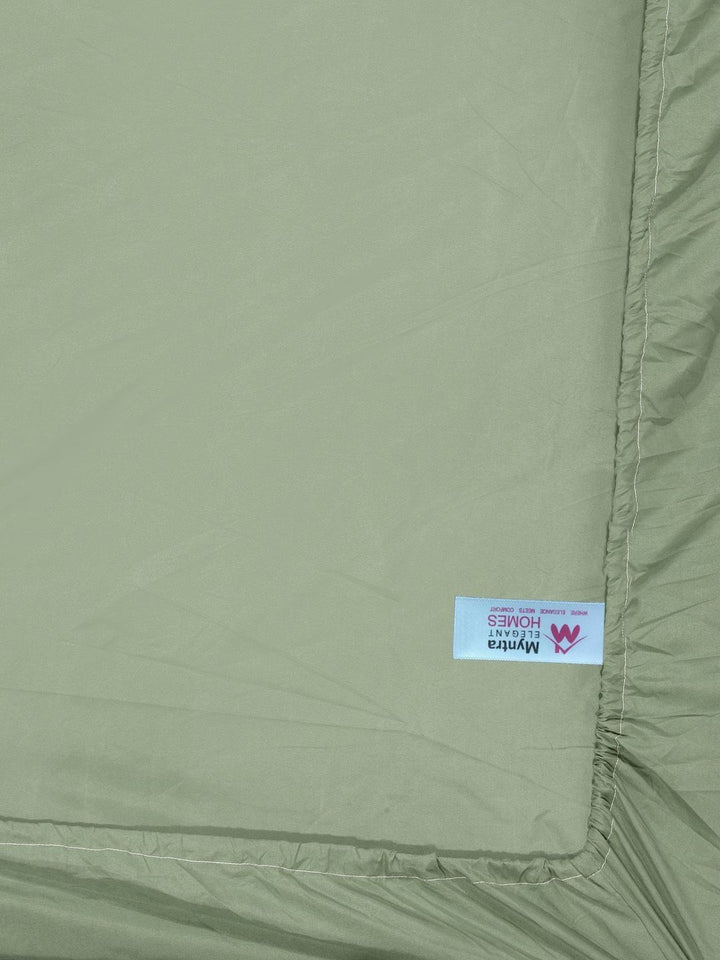 Myntra Elegant Homes Green 300 TC Set Cadar Bujang Dilengkapi 2.25 m x 1.5 m
