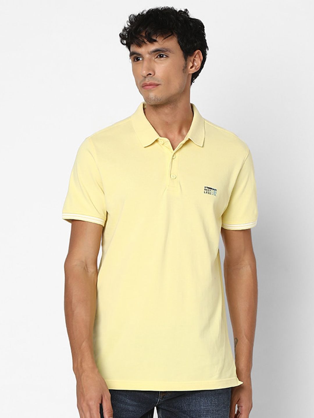 SPYKAR Regular Fit Polo Collar Short Sleeve Cotton T-shirt