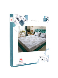 Myntra Elegant Homes Motif Etnik Kelabu 300 TC Set Cadar Double King-2.5mX2.25m