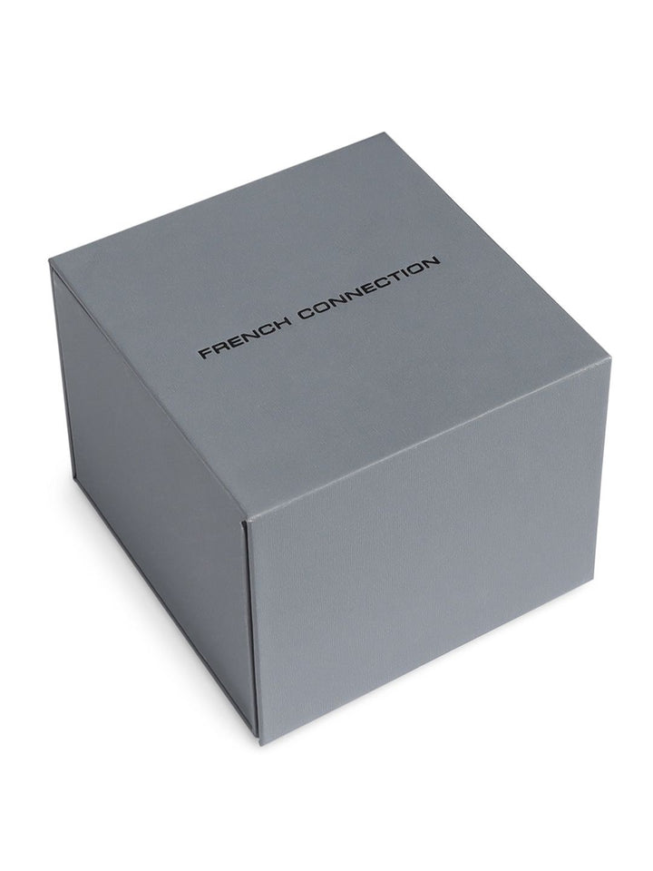 French Connection Women Embellished Dial & Stainless Steel Bracelet Style Straps Analogue Watch FCB8GM