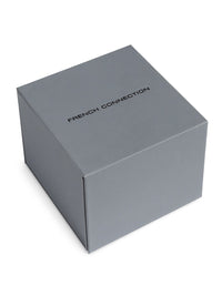 French Connection Women Embellished Dial & Stainless Steel Bracelet Style Straps Analogue Watch FCB8GM