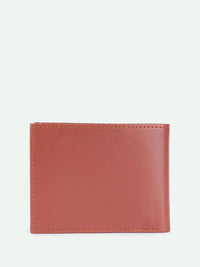 ZOUK Men Geometric Textured Leather Two Fold Wallet