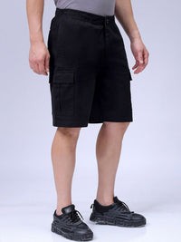 The Indian Garage Co Men Relaxed Fit Cotton Cargo Shorts