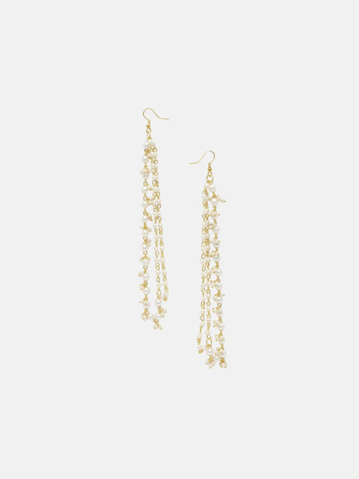 Anting-anting Drop Kontemporari Bersalut Emas Anouk Cubic Zirconia