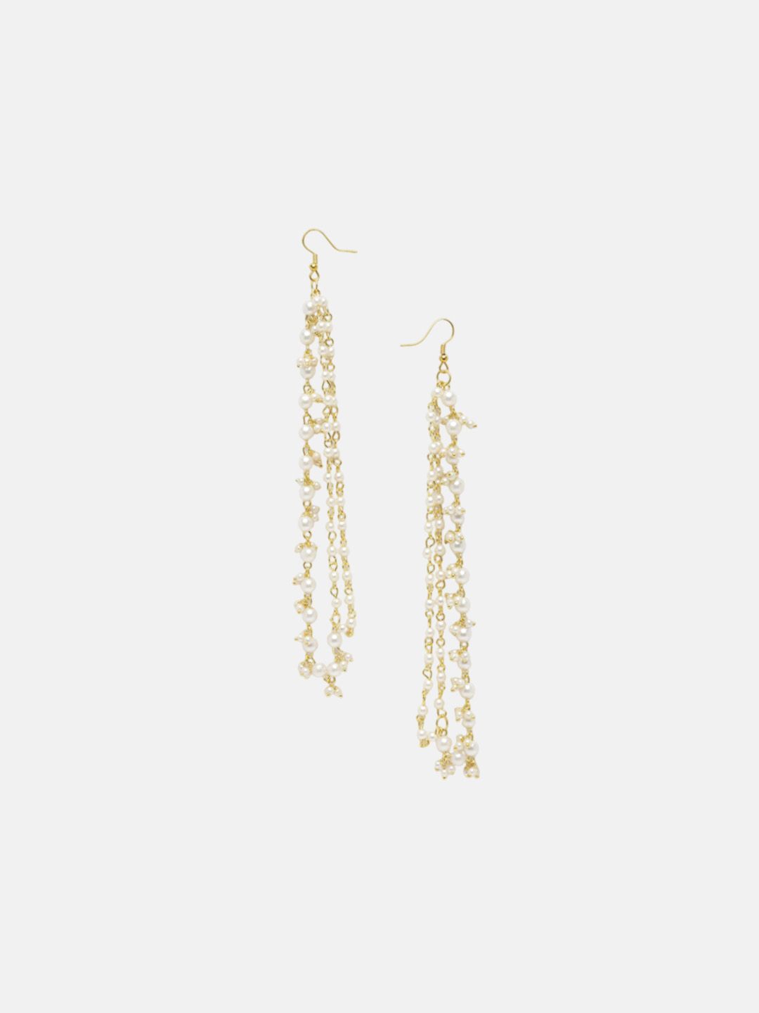 Anting-anting Drop Kontemporari Bersalut Emas Anouk Cubic Zirconia