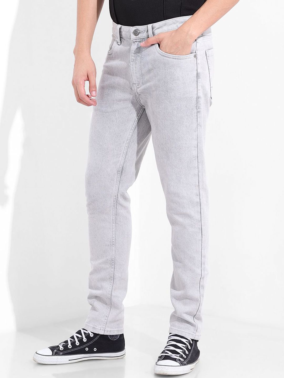 The Indian Garage Co Men Slim Fit Mid-Rise Jeans