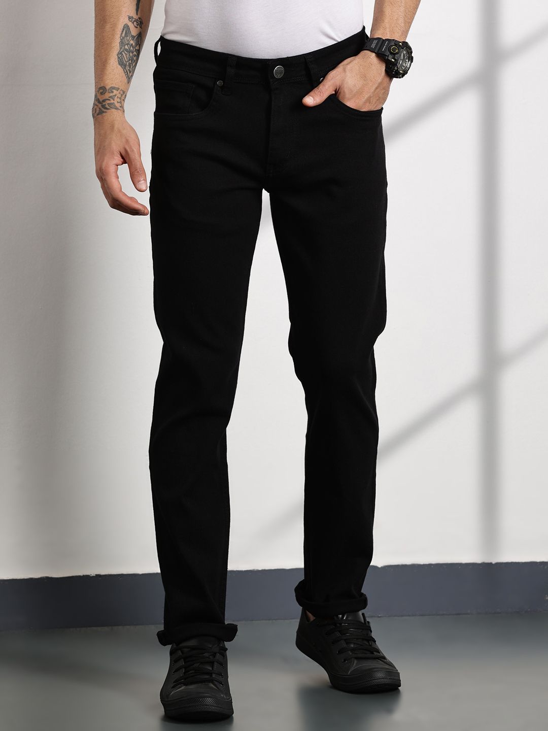 Thomas Scott Men Smart Slim Fit Mid-Rise Clean Look Jeans