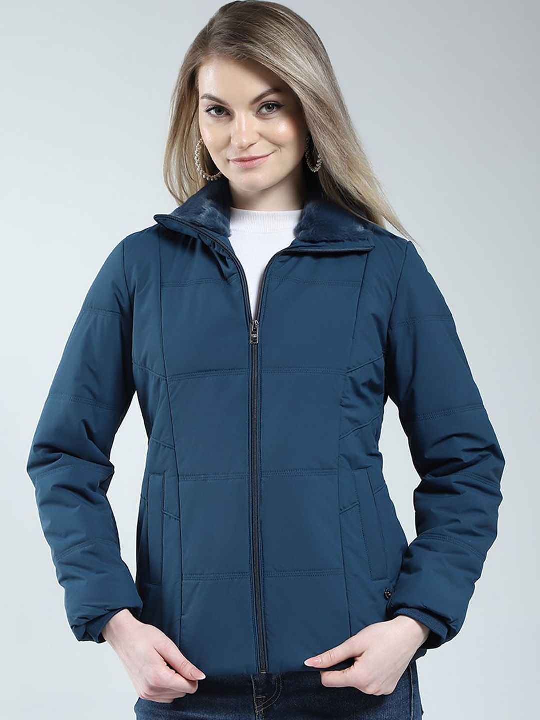 Jaket empuk pepejal wanita monte carlo