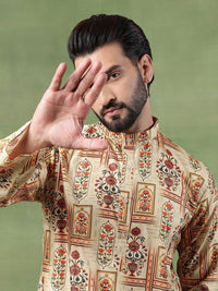 SOJANYA Men Floral Printed Kurta