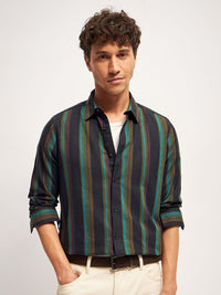 THE BEAR HOUSE Men Multi Striped Slim Fit Casual Shirt