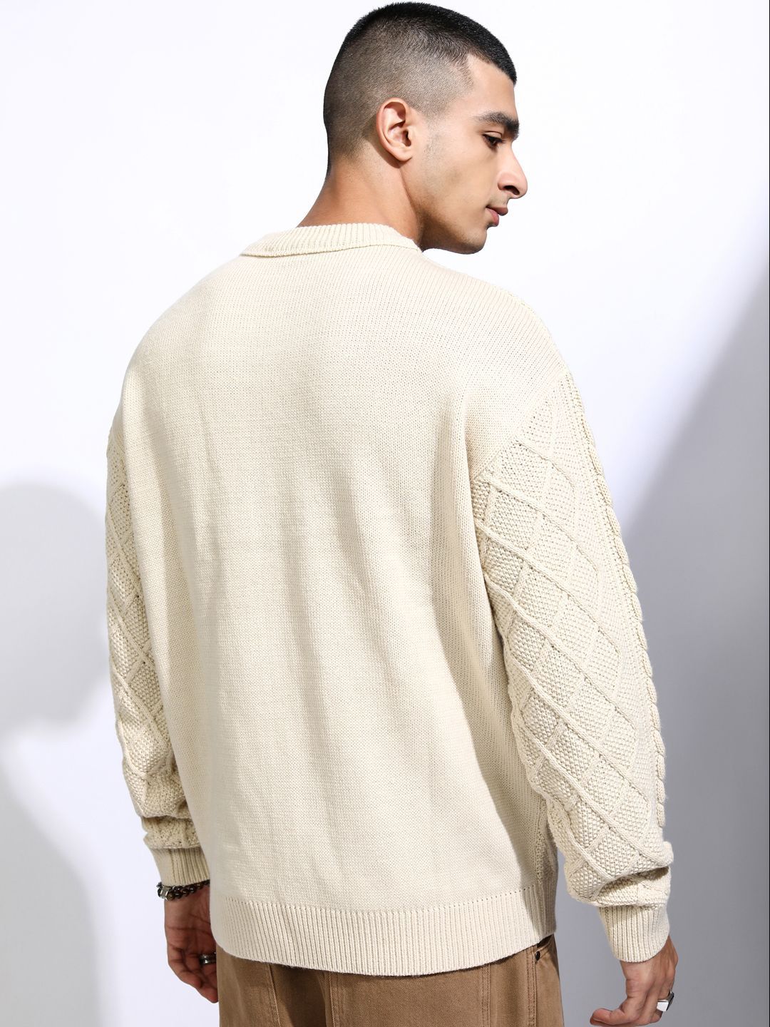 HIGHLANDER Men Cable Knit Pullover Sweaters