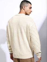HIGHLANDER Men Cable Knit Pullover Sweaters