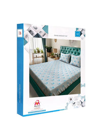 Myntra Elegant Homes Biru & Kelabu Kapas Bunga 400 TC Set Cadar King 2.50 m x 2.25 m