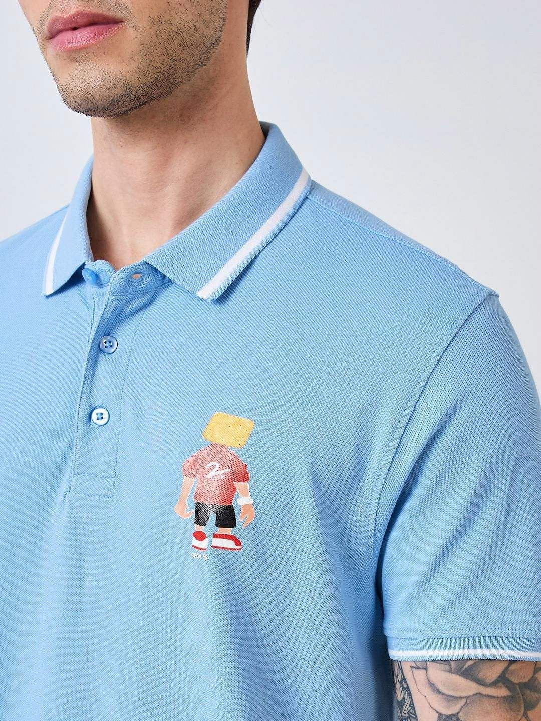 SPYKAR Men Polo Collar Solid Cotton Slim Fit T-shirt