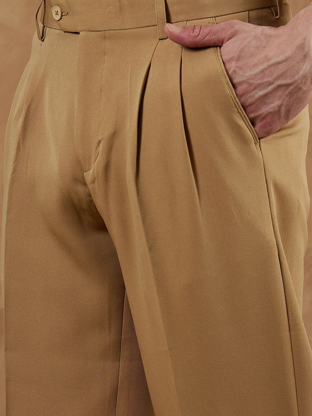 DENNISON Men Relaxed Baggy Easy Wash Pleated Korean Pants