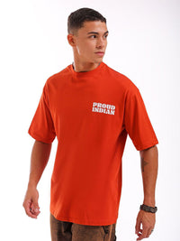 The Indian Garage Co Men Back Printed Boxy Oversized Round Neck T-shirt
