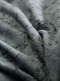 Cortina Set Of 2 Grey Abstract Printed Room Darkening Velvet Door Curtains