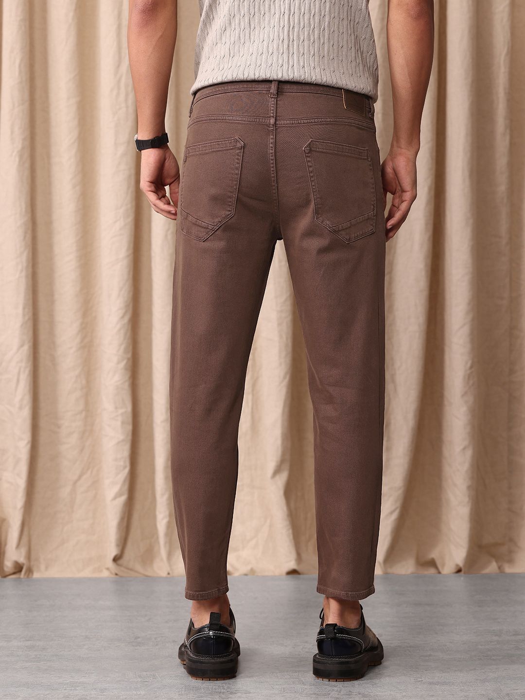 Mr Bowerbird Men Cropped Tapered Fit Stretchable Jeans