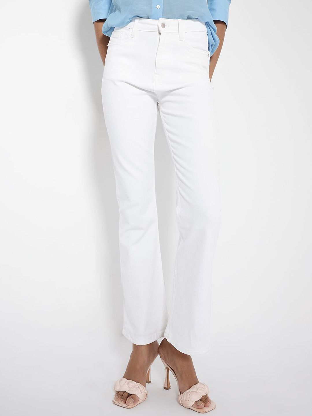 RAREISM Women Comfort Bootcut High-Rise Stretchable Jeans