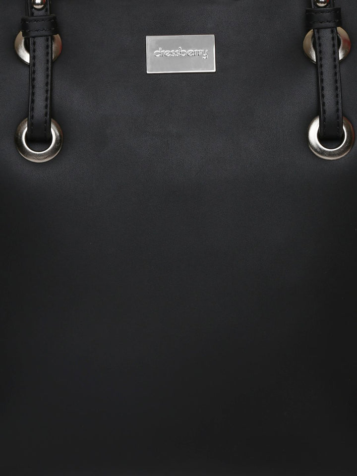 DressBerry Black Solid Shoulder Bag