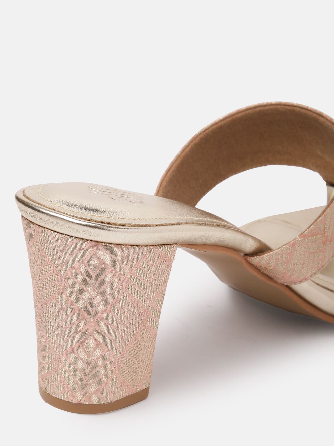 House of Pataudi Woven Design Ethnic Block Heels