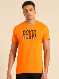 Being Human Typography Printed Pure Cotton T-shirt