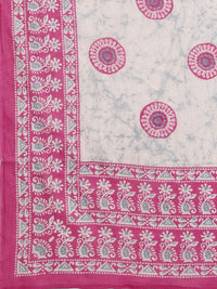 Libas Ethnic Motifs Printed Mirror Work Pure Cotton Kurta with Trousers & With Dupatta