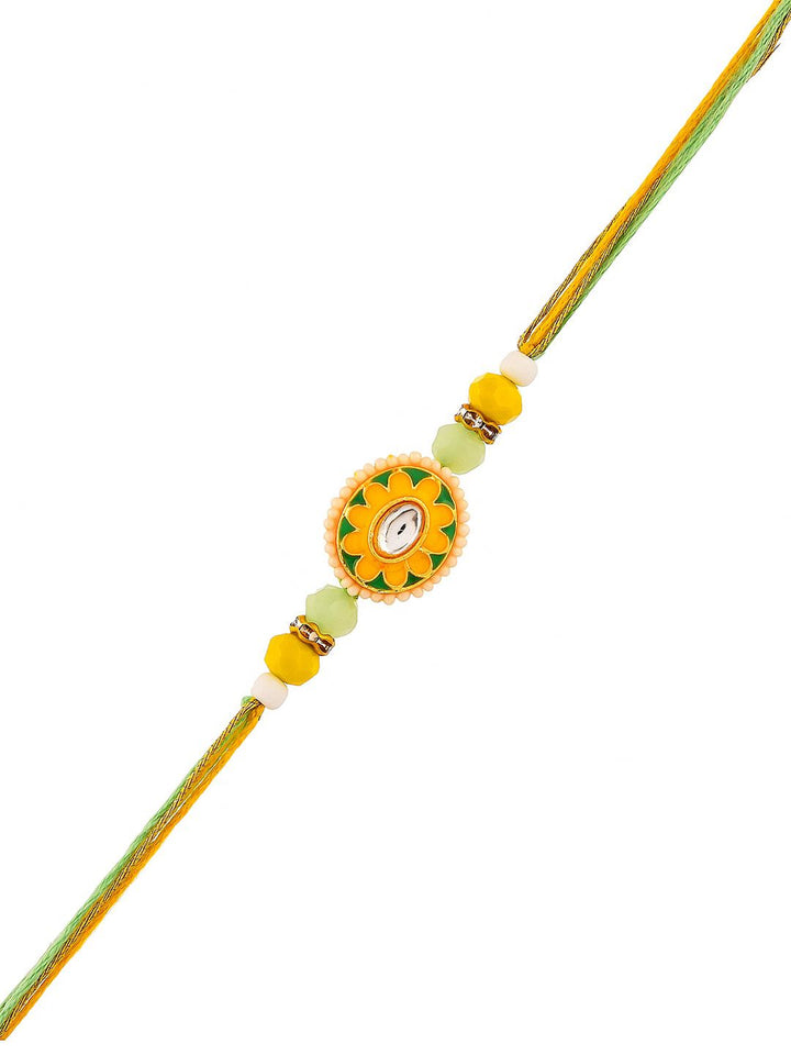 Voylla Men Faux Pearls Embellished Thread  Rakhi