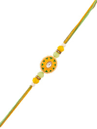 Voylla Men Faux Pearls Embellished Thread  Rakhi