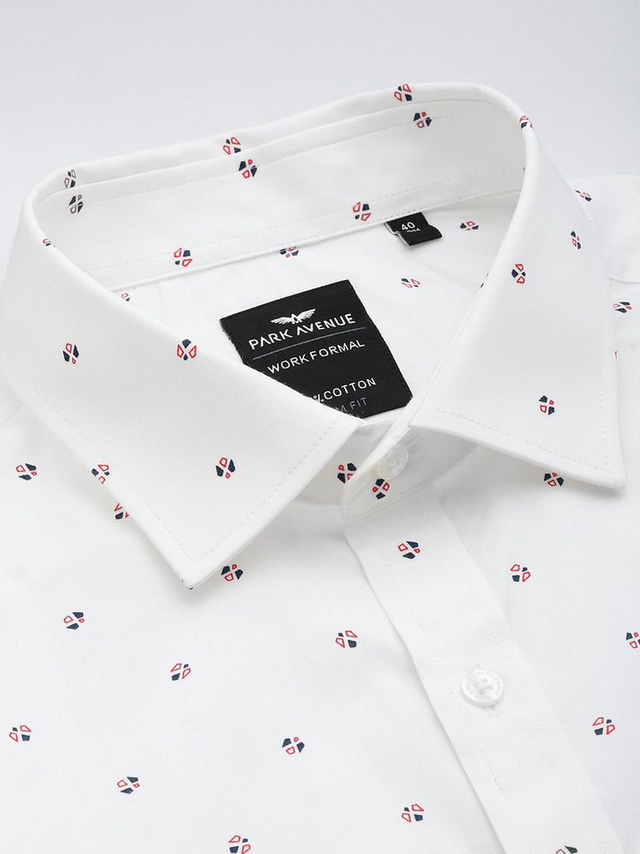 Park Avenue Pure Cotton Slim Fit Printed Formal Shirt