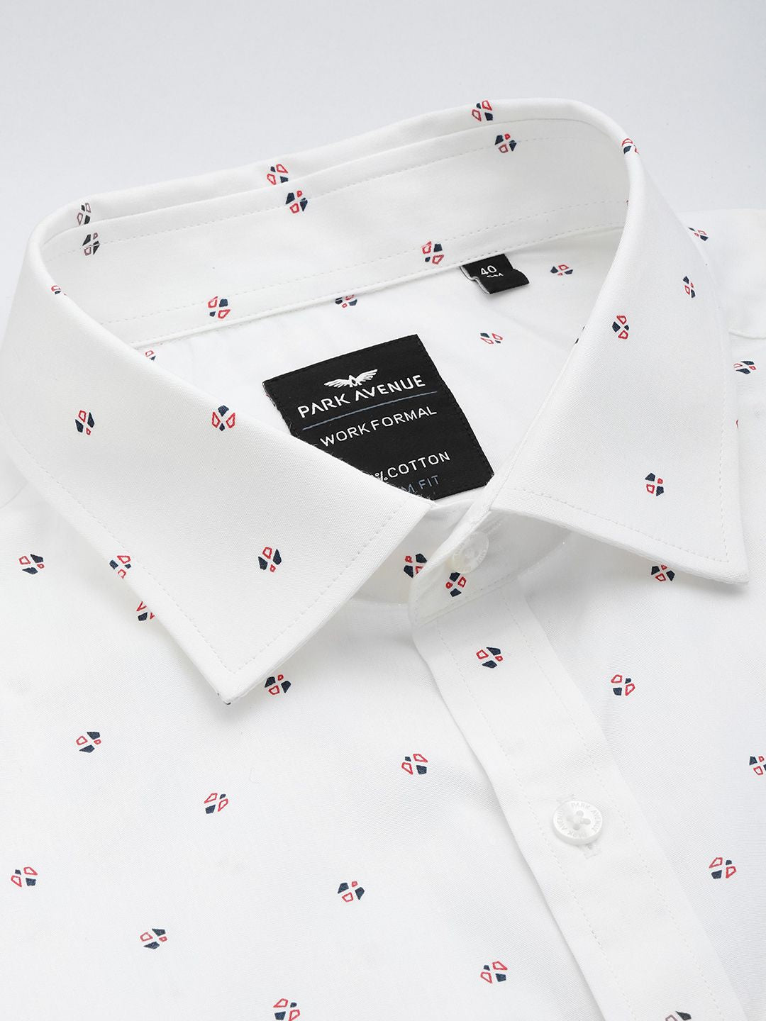 Park Avenue Pure Cotton Slim Fit Printed Formal Shirt