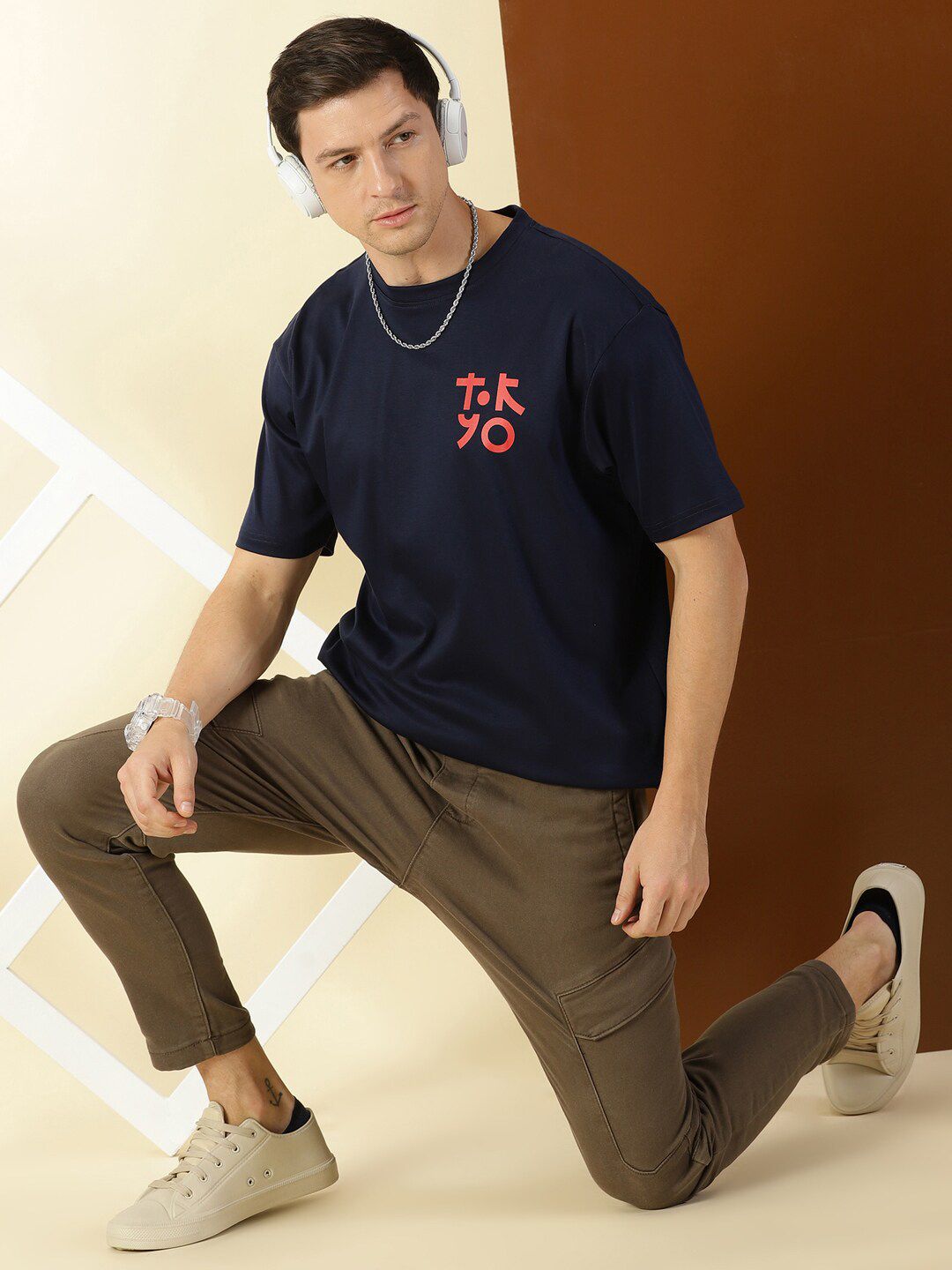 Thomas Scott Typography Printed Oversized T-shirt